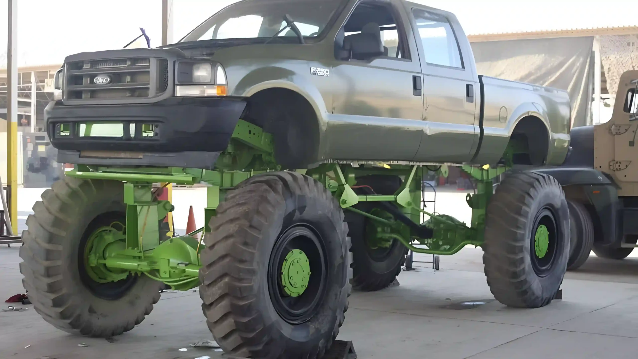 Vehicle with lift kit and oversized tires